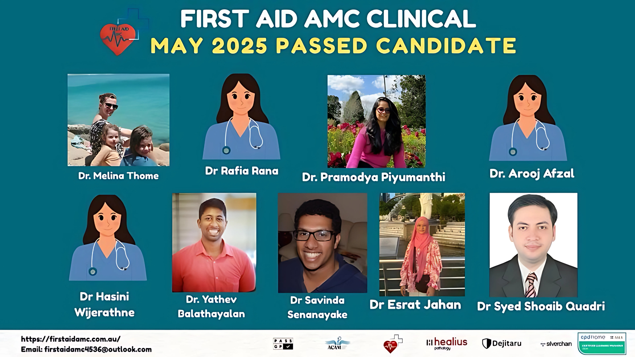 FIRST AID AMC CLINICAL MAy 2025 Passed Candidate
